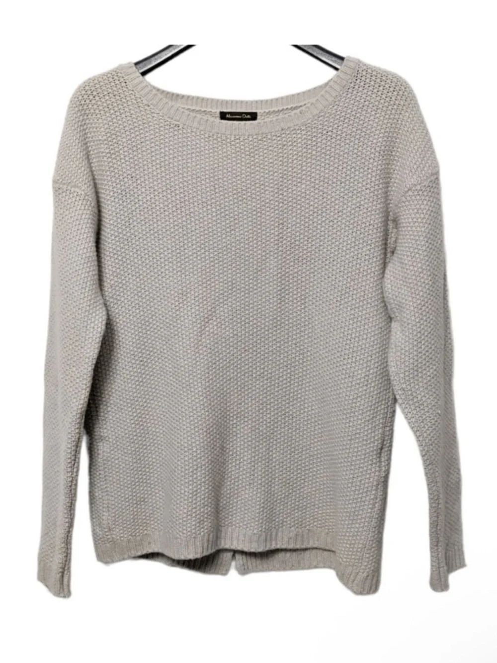 MASSIMO DUTTI Wool Split Back Sweater S